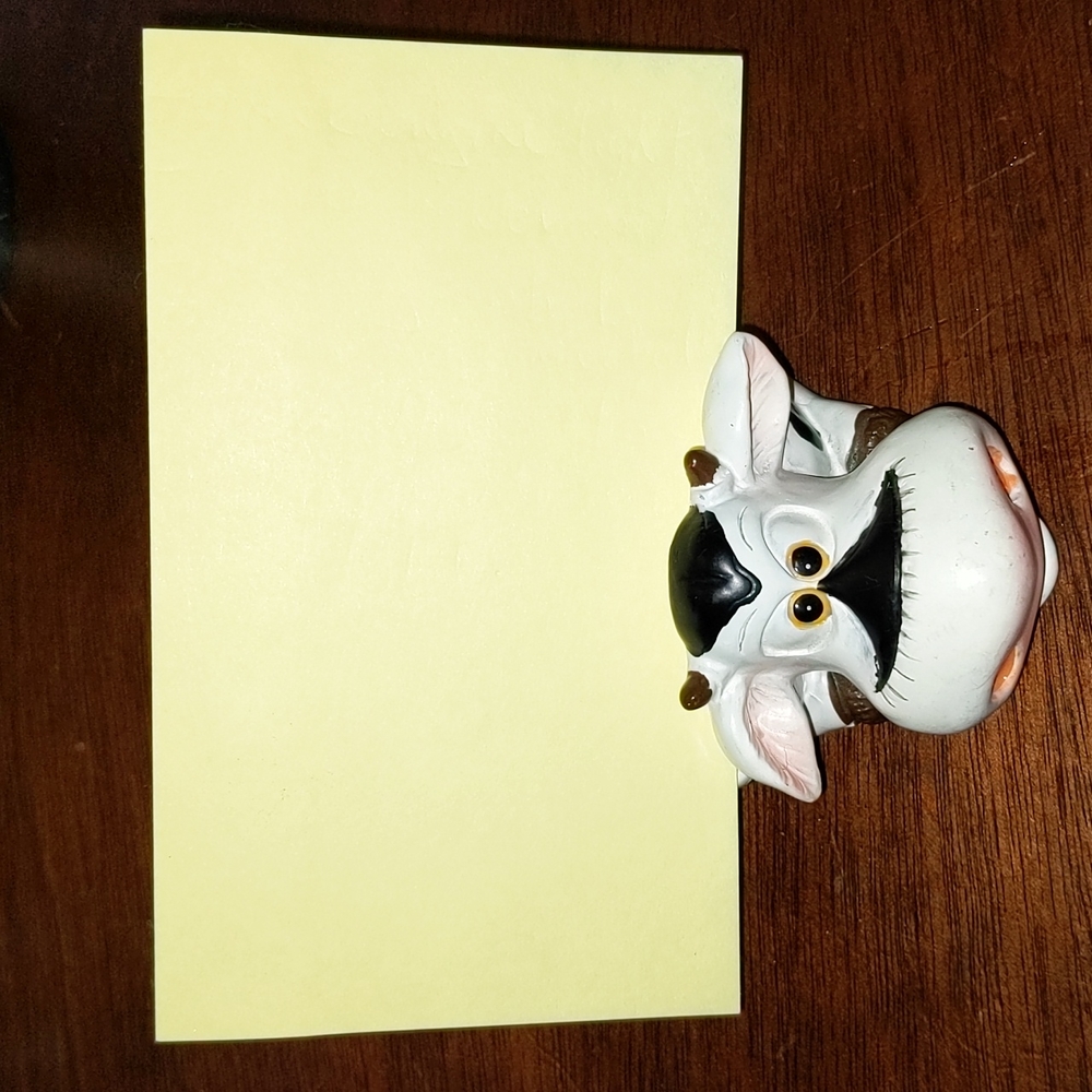 ❤️ Cow Business Card Note Pad Holder